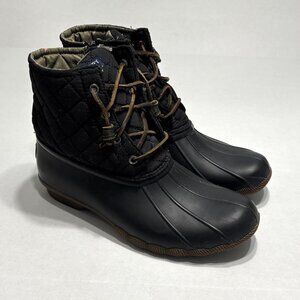 Sperry Women's Saltwater Quilted Duck Boots - Black